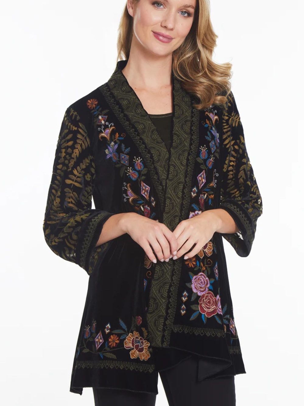 NEW John Mark Velvet Kimono + Velvet Tank Set